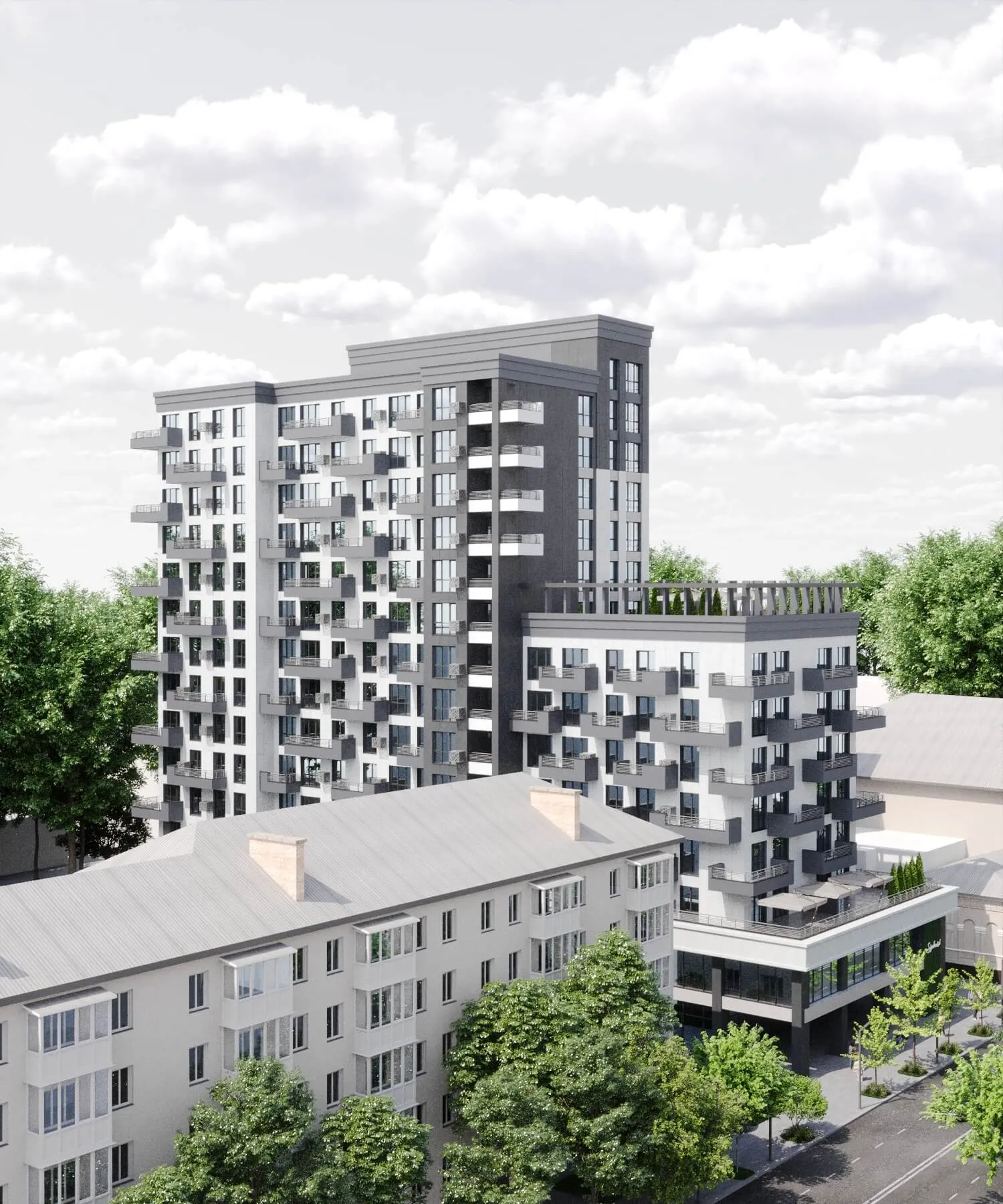 Рендер житлового комплексу Бульвар